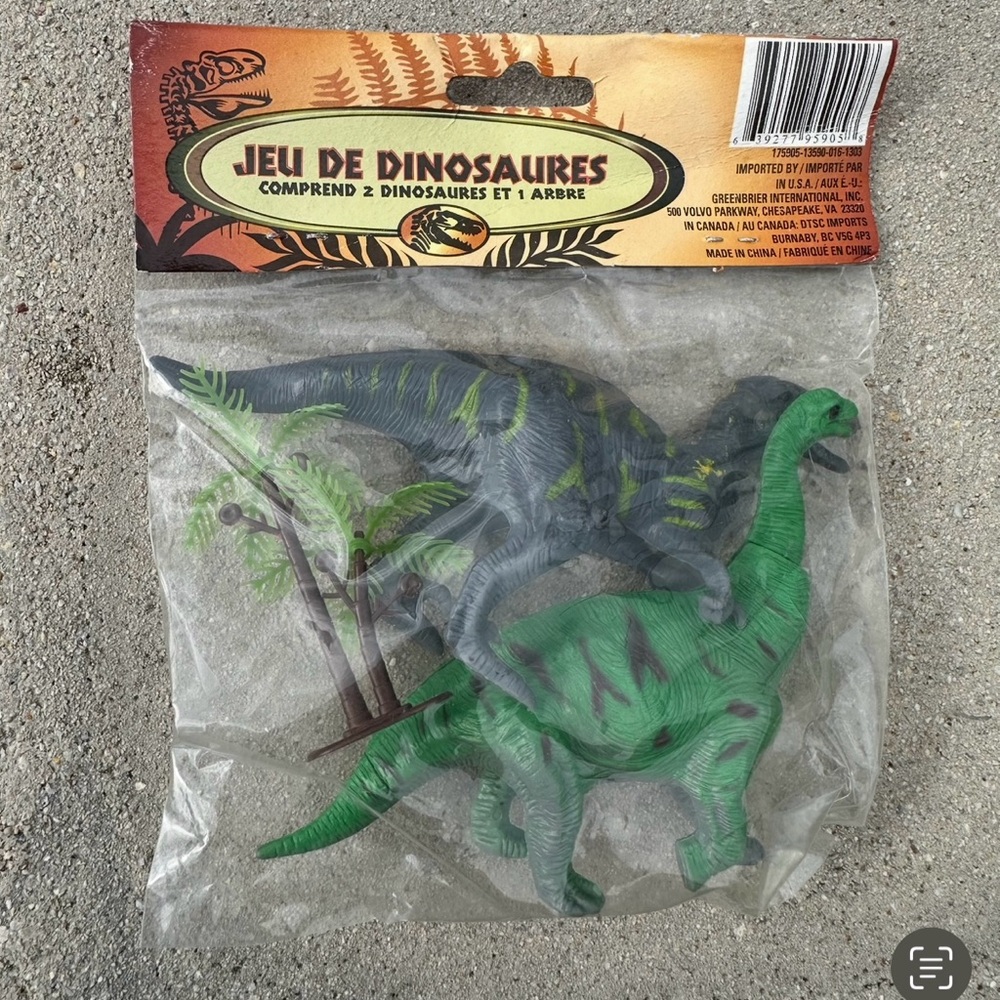 Dinosaur Toy Set with Trees-New!